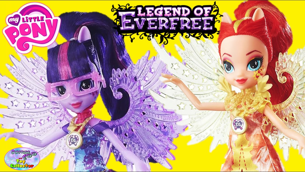 My Little Pony Legend Of Everfree Dolls Sunset Shimmer Twilight Surprise Egg and Toy Collector SETC