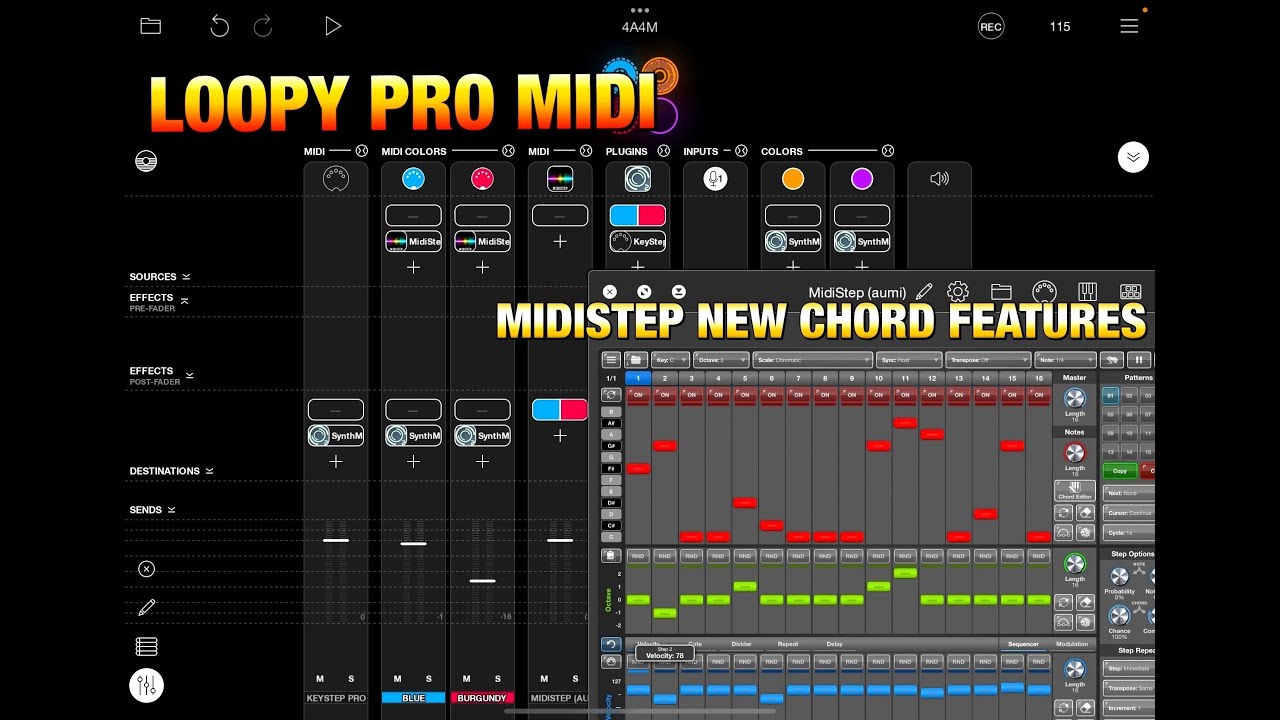 Loopy Pro 2.0 - How to Set Up Midi Recording with MidiStep - Tutorial for the iPad