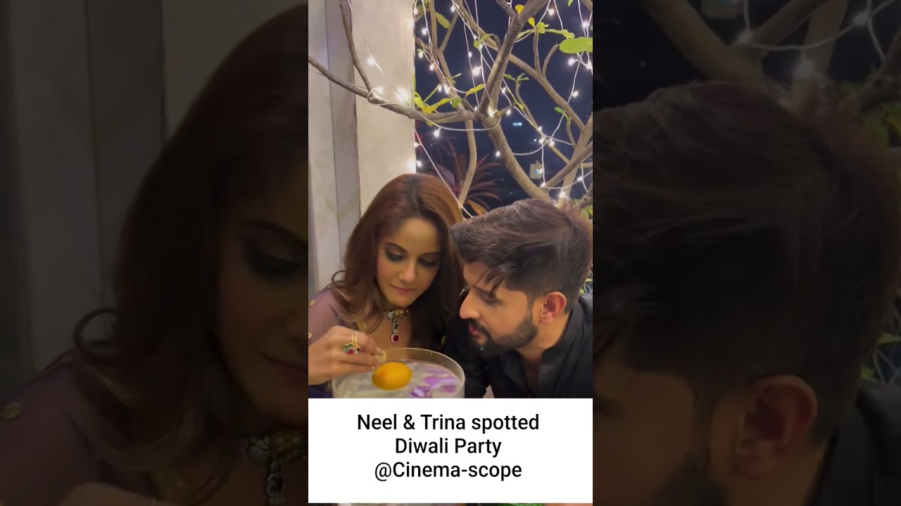 Diwali Party celebration. Neel & Trina spotted. #trinasaha #youtubeshorts #shortsfeed #viralvideo