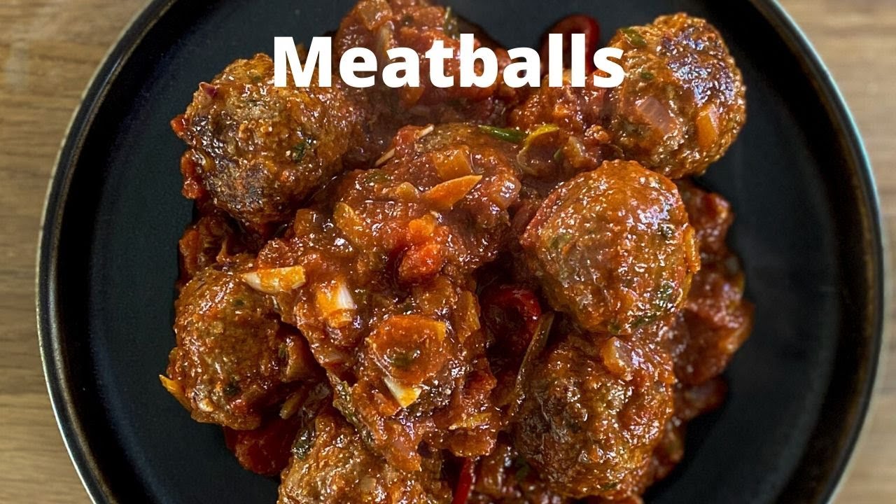 Meatballs - Spanish Tapas Recipes | La Casita - Cooking Channel - Meatballs and tomato sauce