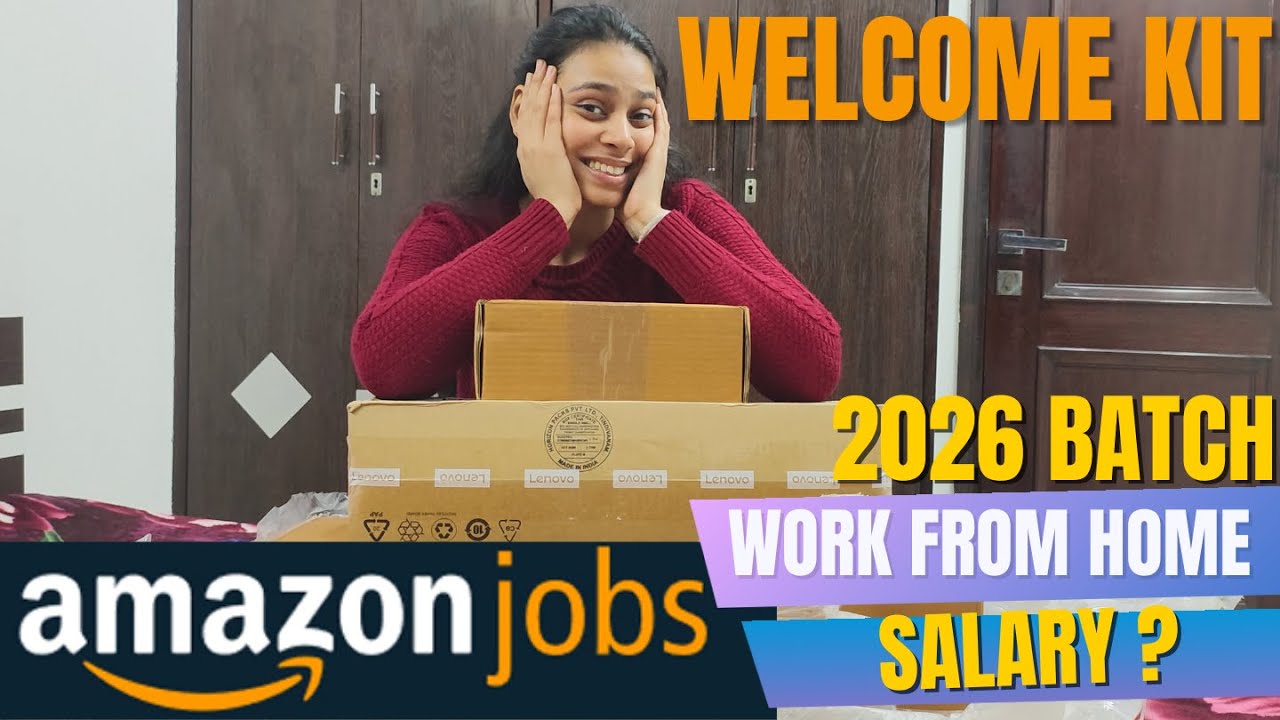 Amazon jobs || work from home 2026 || unboxing my welcome kit📦|| Amazonian || Amazon VCS Jobs | 2026