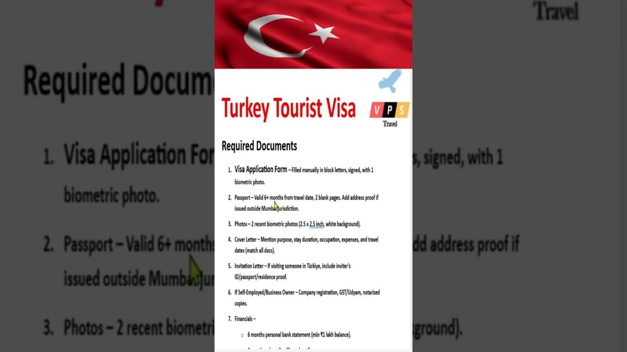 Turkey Visa Document Checklist 2025 | Turkey Tourist & Business Visa Required Documents #turkeyvisa