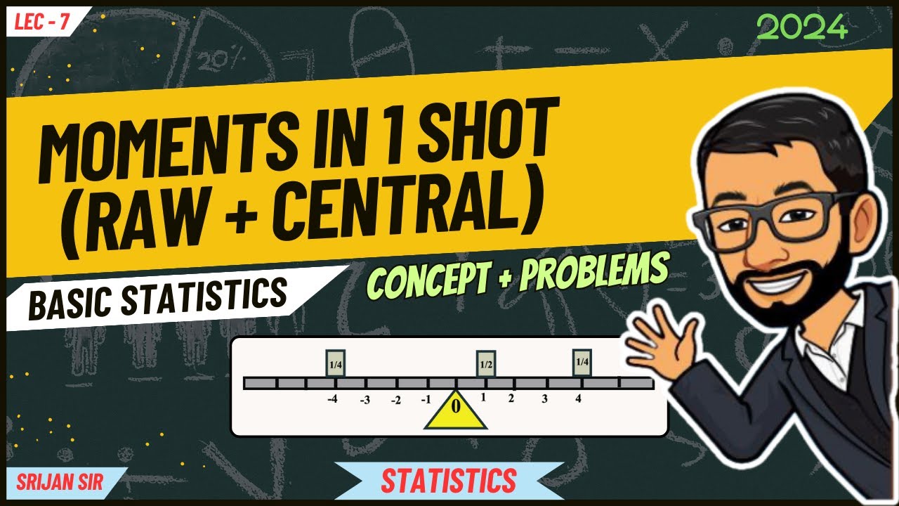 Moments in one shot | Concept | Problems | Basic Statistics | Engineering Mathematics