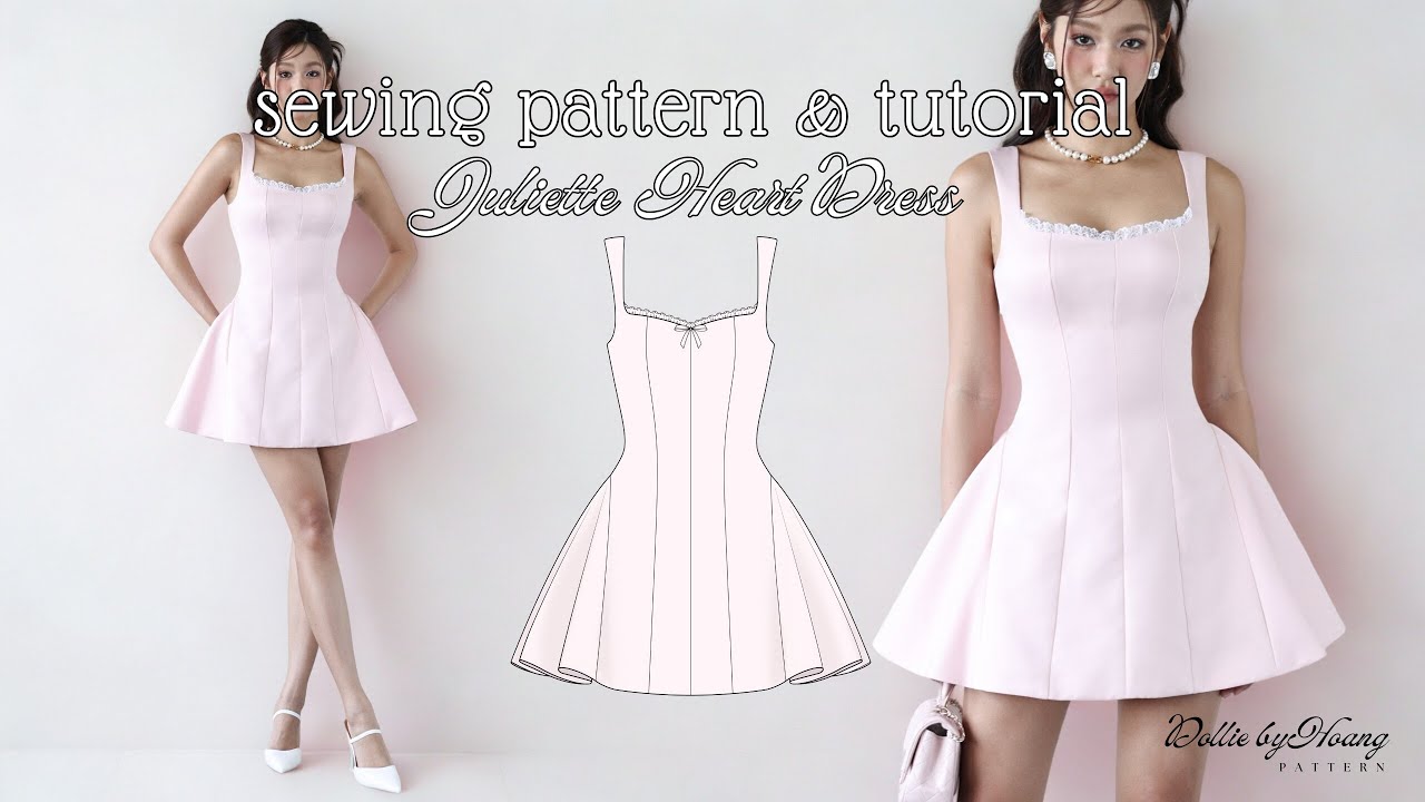 DIY How to Sew the Juliette Heart Dress &ndash; Make Your Own Fit & Flare Heart Dress | Beginner Sewing