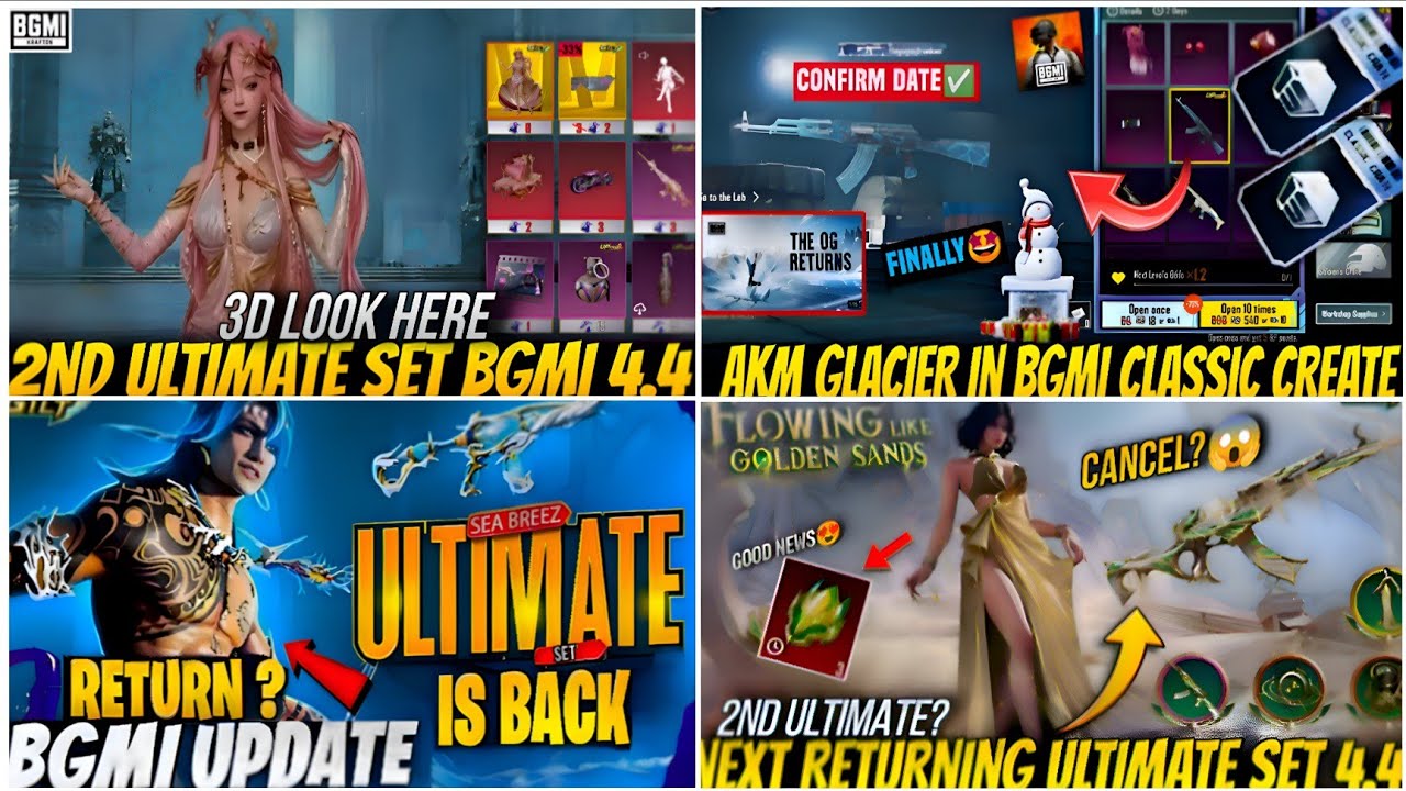 🔴BGMI NEXT ULTIMATE SET😍| AKM GLACIER RETURN CLASSIC CRATE🥶| SANDSPRING AKM RETURNING ULTIMATE SET✅