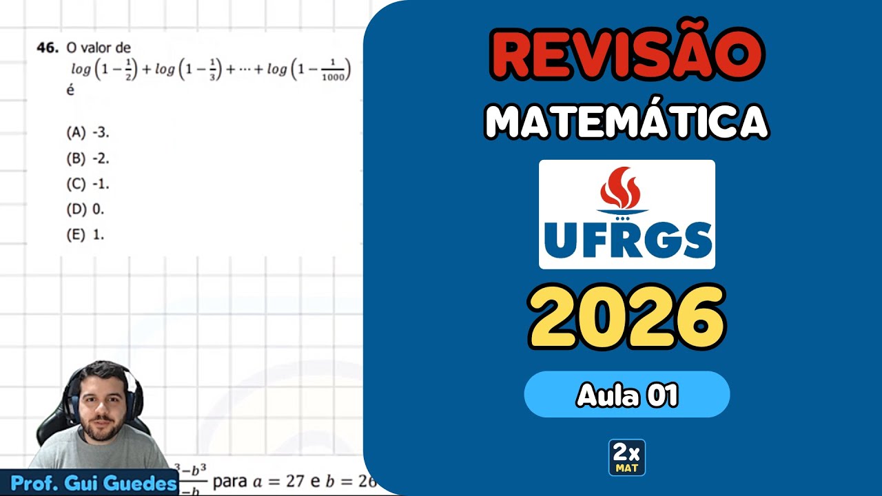 Revisão Matemática UFRGS 2026 - Aula 01 | Matemática em Dobro