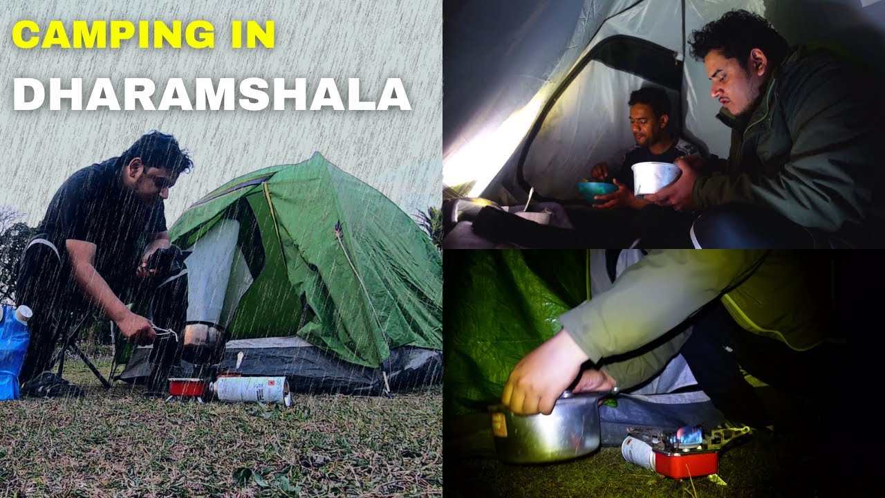 Heavy Rain Night Camping in DHARAMSHALA 🏕  | Nishant Views