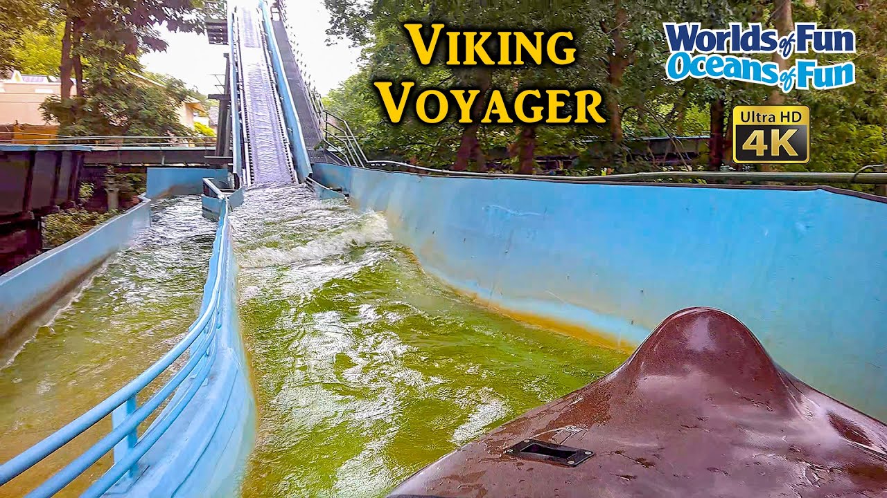 2022 Viking Voyager Log Flume On Ride 4K POV Worlds of Fun