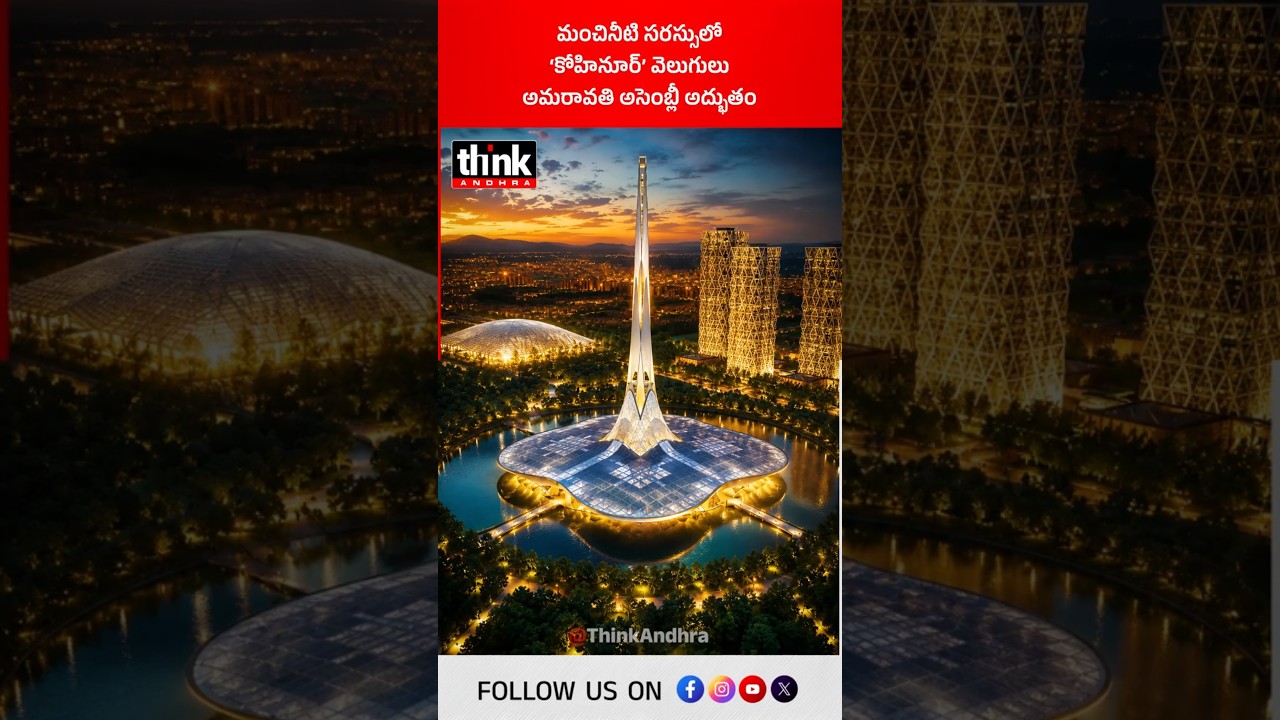 మంచినీటి సరస్సులో &lsquo;కోహినూర్&rsquo; వెలుగులు అమరావతి అసెంబ్లీ అద్భుతం! #Amaravati #Assembly #APCapital
