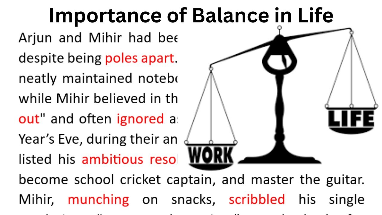 Importance of Balance in Life- Story | Reading | Motivational | Work Life Balance | English Story