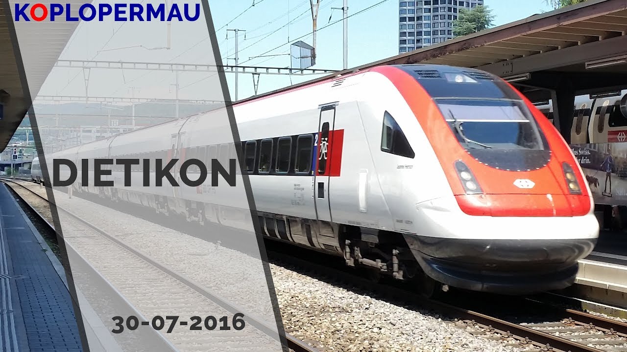 Treinen op station Dietikon, Zwitserland (Zwitserse Treinen Compilatie)