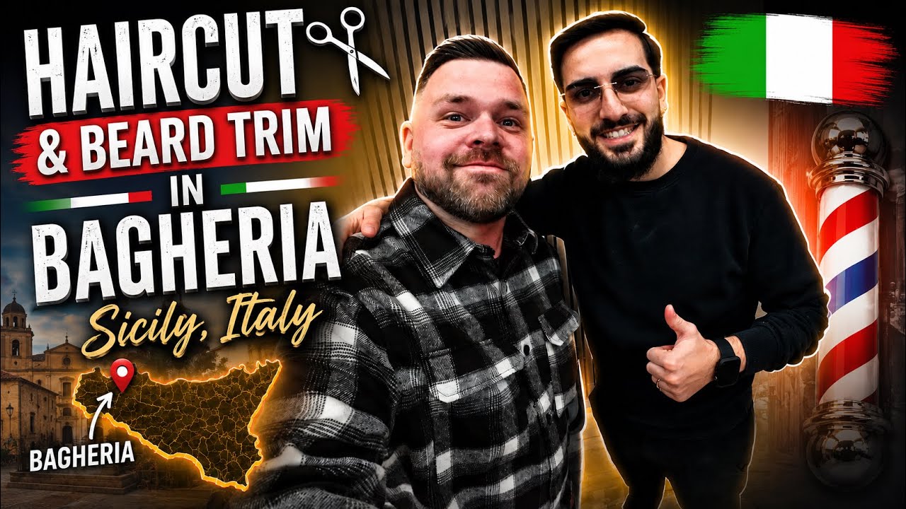 💈 Haircut & Beard Trim by ‘Francesco’ in Bagheria, Italy (Sicily) | True ASMR 🇮🇹