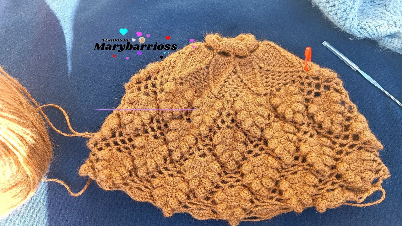boina con punto fresita tejido a crochet parte 2
