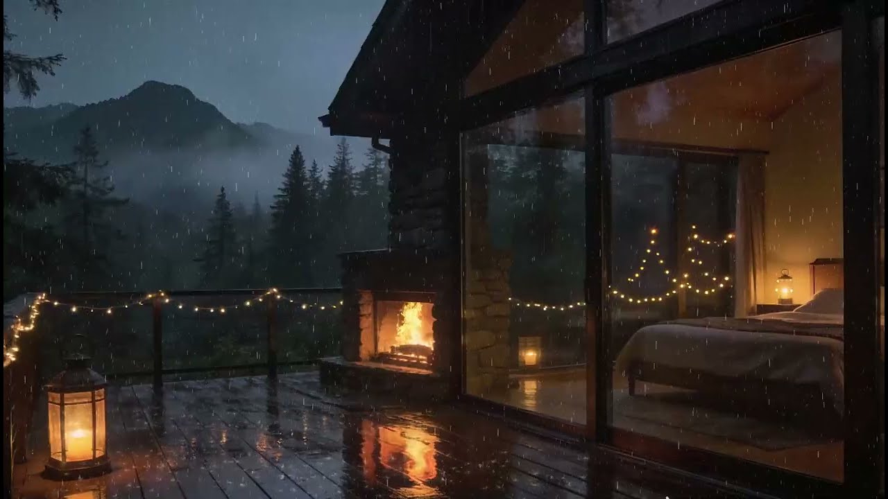 Thunderstorm Sounds That Knock You Out | Mountain Cabin Porch