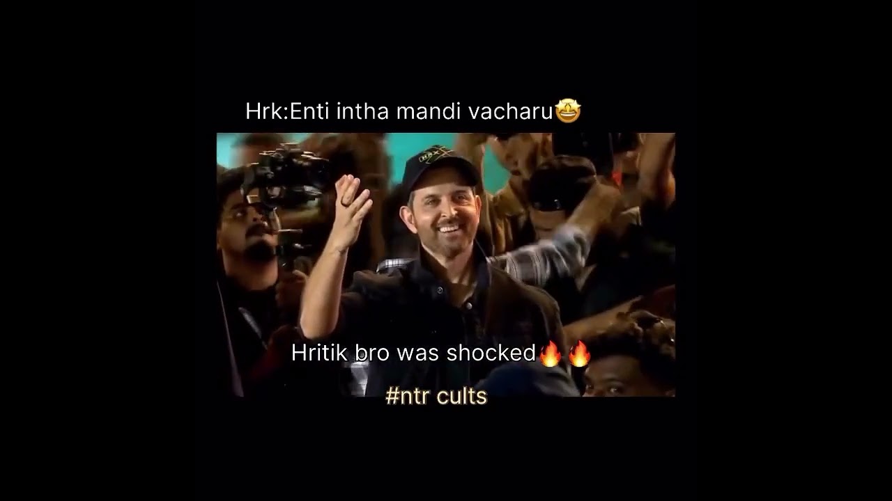 Hritik Roshan crazy reaction by seeing Jr ntr fans at war 2 pre release event 