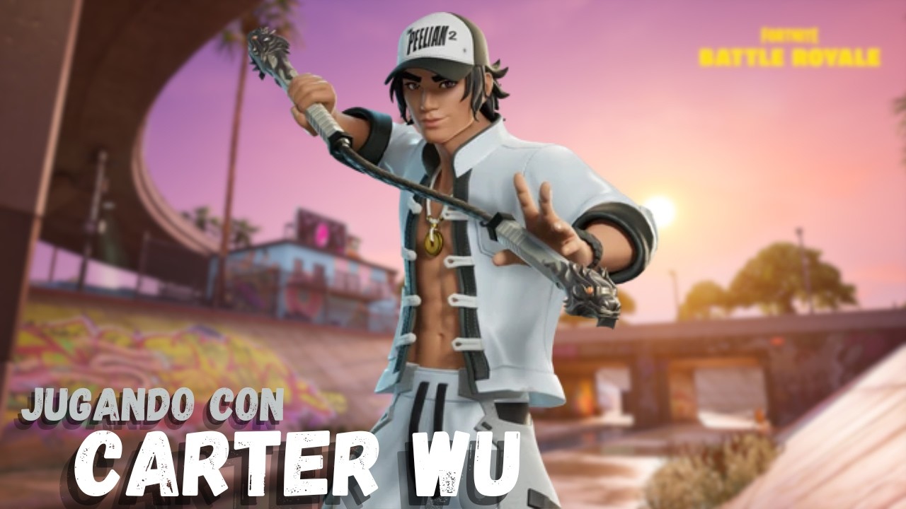 JUGANDO CON LA SKIN DE CARTER WU EN FORTNITE