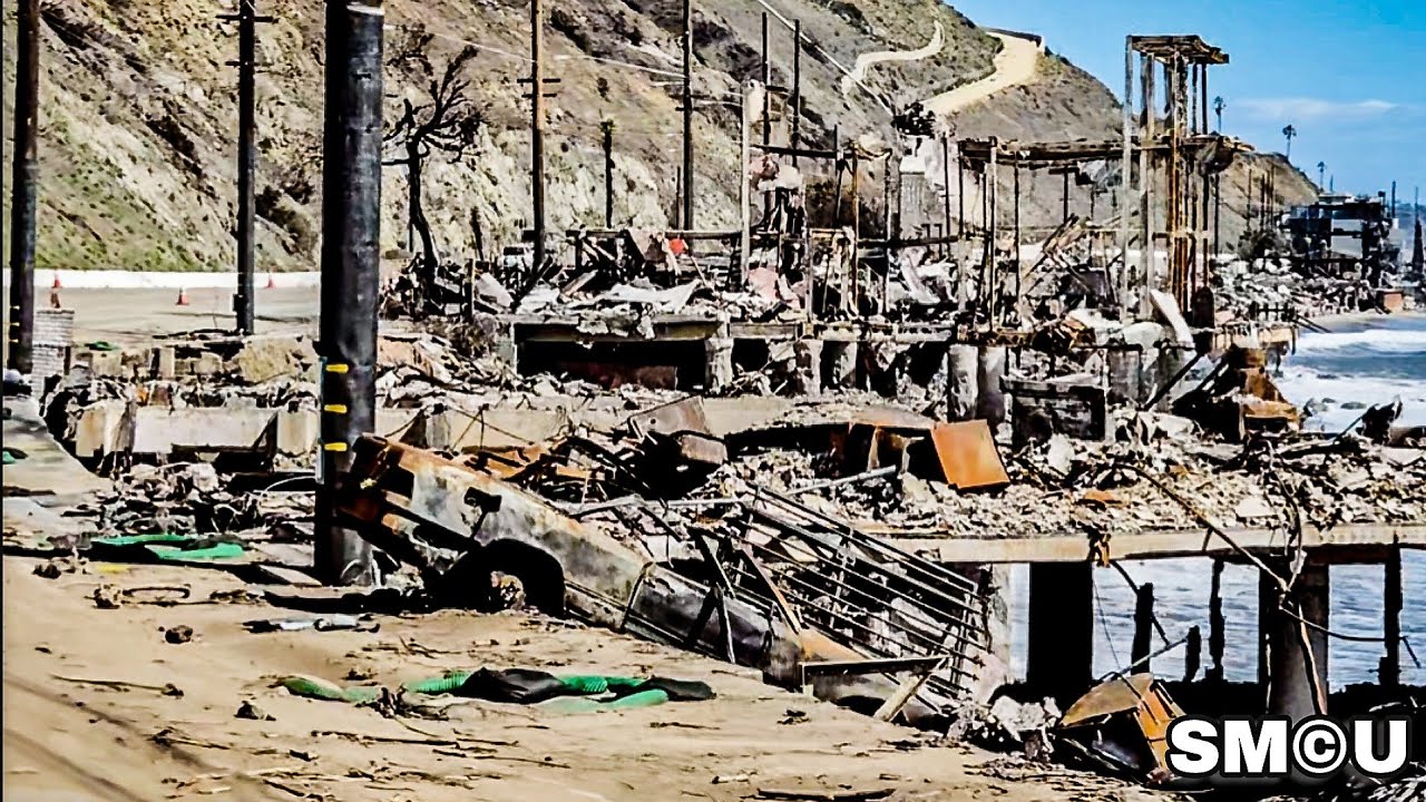 𝗧𝗛𝗥𝗢𝗨𝗚𝗛 𝗧𝗛𝗘 𝗪𝗥𝗘𝗖𝗞𝗔𝗚𝗘: A Bus Ride Through Fire-Ravaged PCH and Malibu’s Scarred Coastline