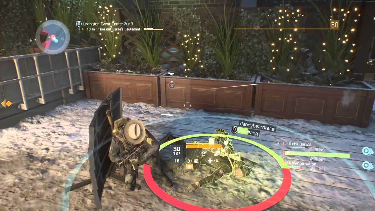 Mobile shield used to revive teammate