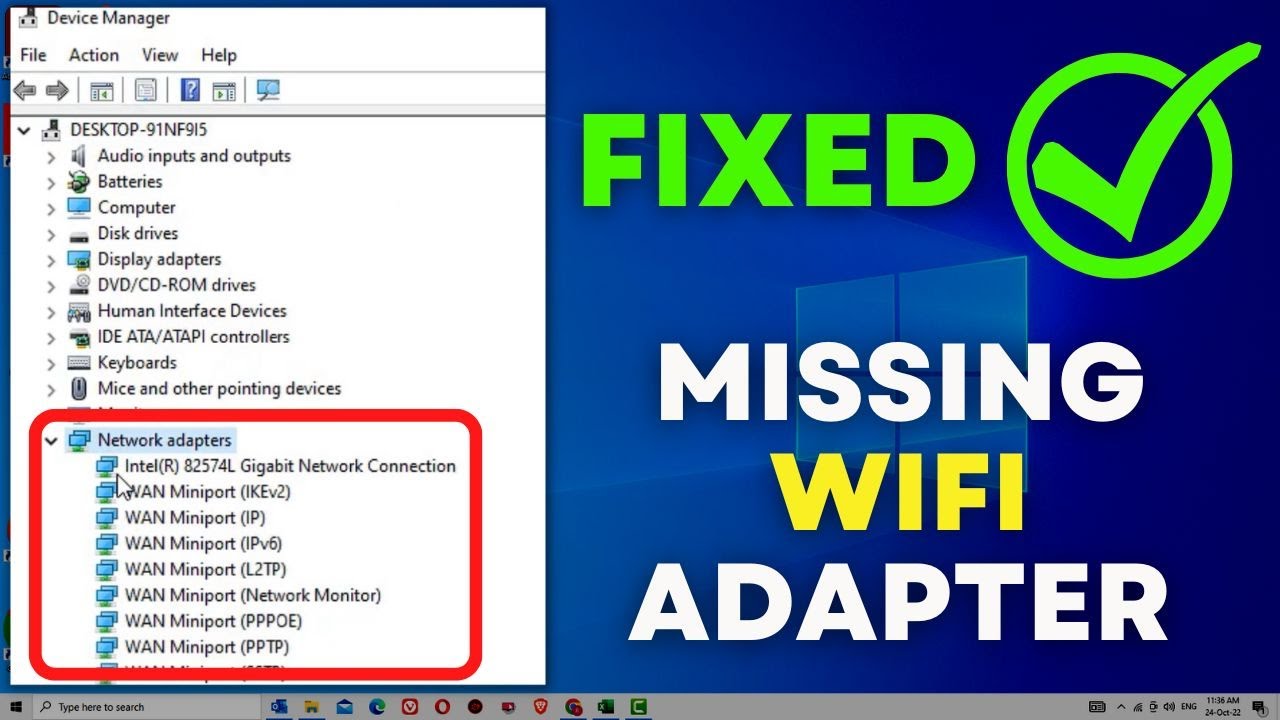 Адаптер WIFI не отображается в диспетчере устройств Windows 10/11/7 [легко исправить!]
