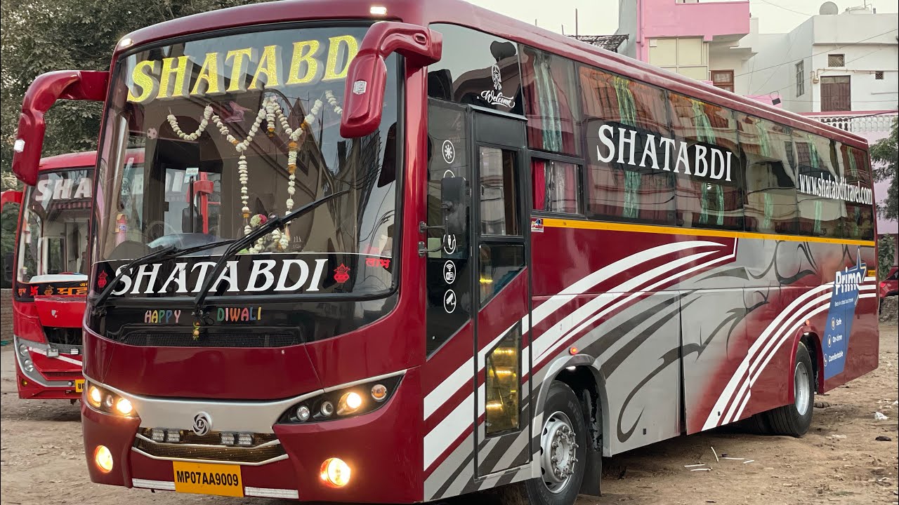 Gwalior 🔂 Indore No 1 Bus 🚌 | Shatabdi Travels | Ashok Leyland BS6 | On Board Washroom Facility