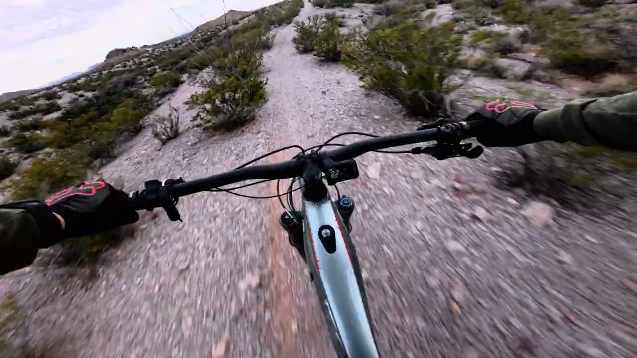 The fastest longest trail in the desert D Log #djiosmonano #dji #mtb #mountainbike #mtbreview 