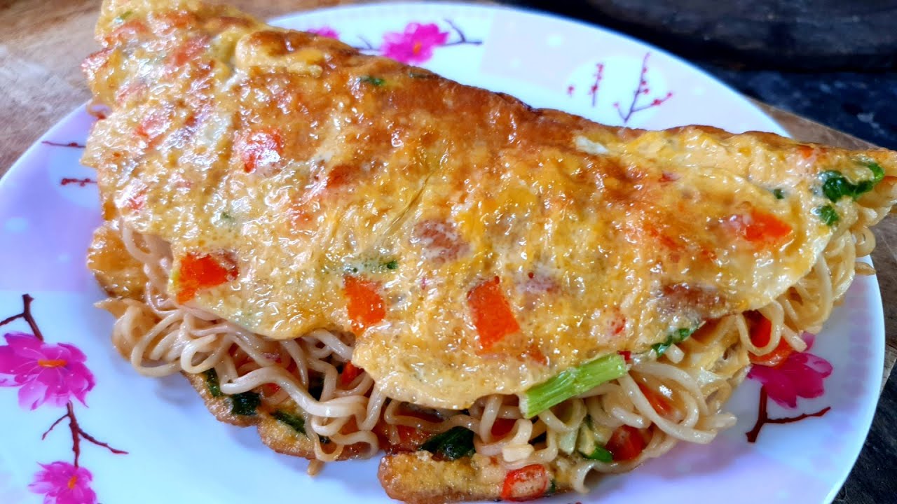 easy breakfast recipes with eggs noodles omelette quick breakfast recipe