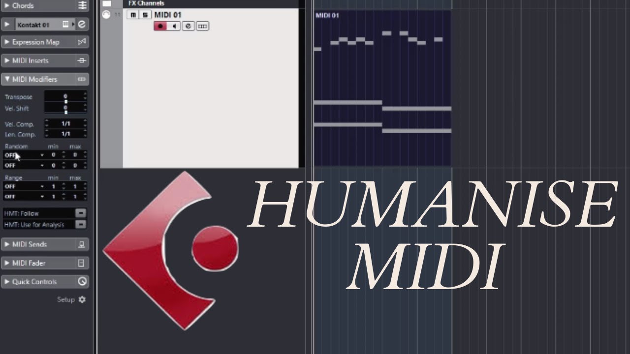 CUBASE QUICK MIDI TIPS: HOW TO HUMANIZE MIDI PARTS IN CUBASE