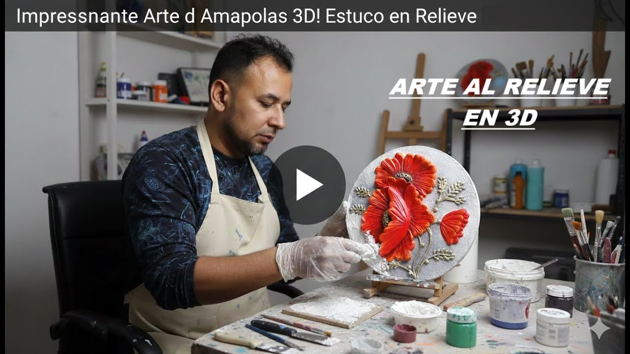 Cómo Hacer una Flor en Alto Relieve con Estuco | Arte Paso a Paso