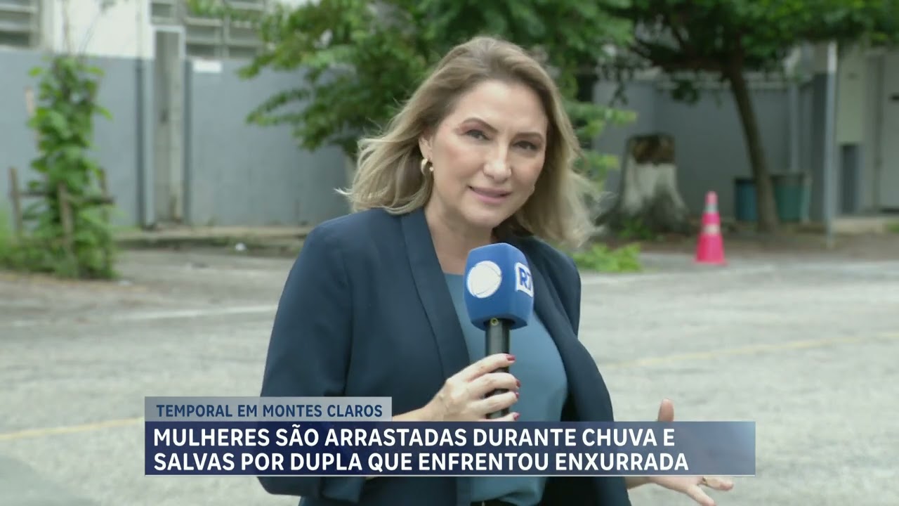 Mulheres são arrastadas durante chuva e salvas por dupla que enfrentou enxurrada em MG