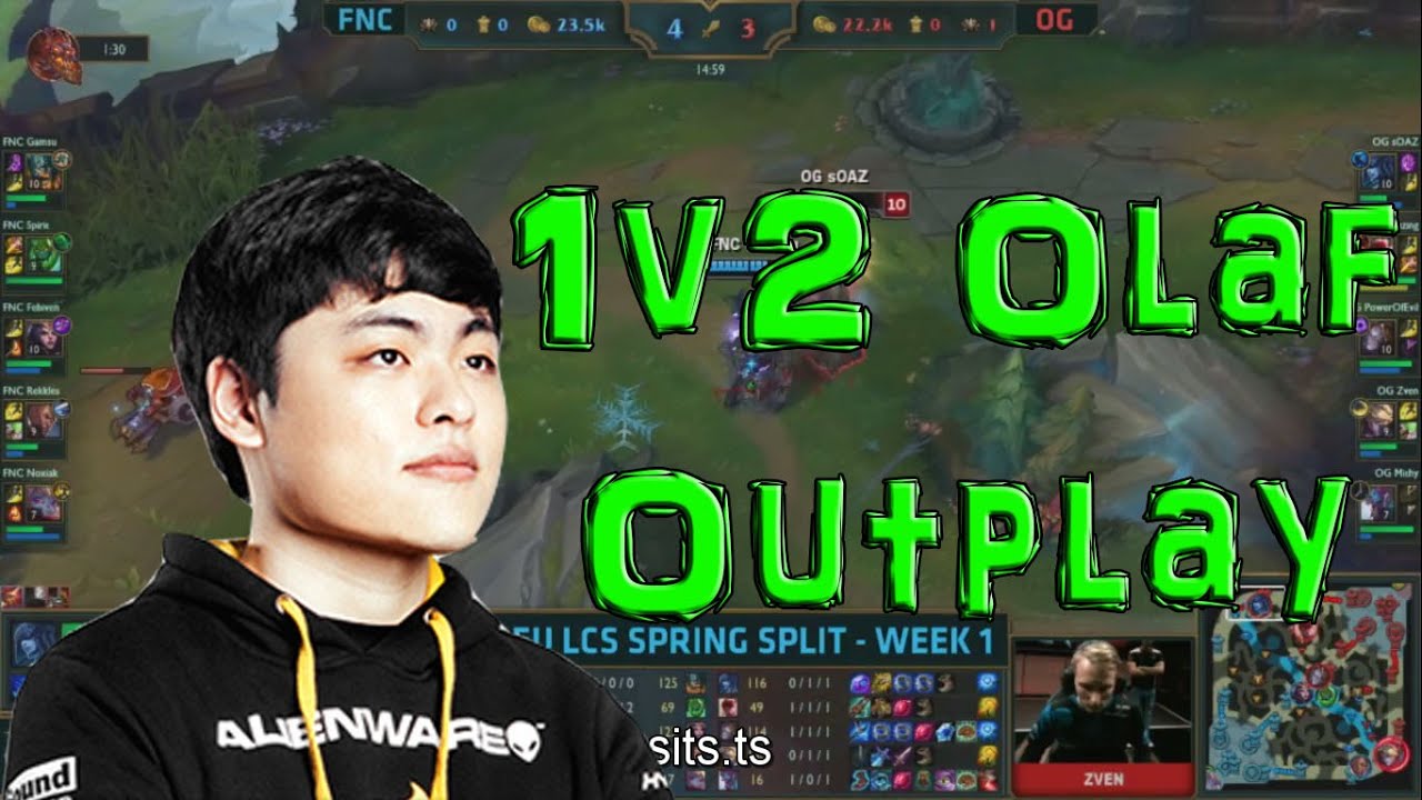 Gamsu with a 1v2 Olaf outplay
