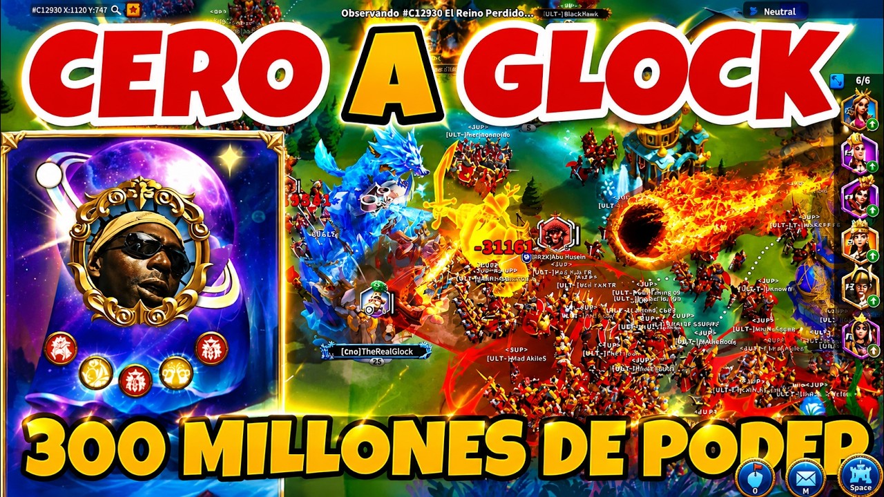 CERO A GLOCK KRAKEN DE 300 MILLONES  A CERO POR REBELDE - RISE OF KINGDOMS 