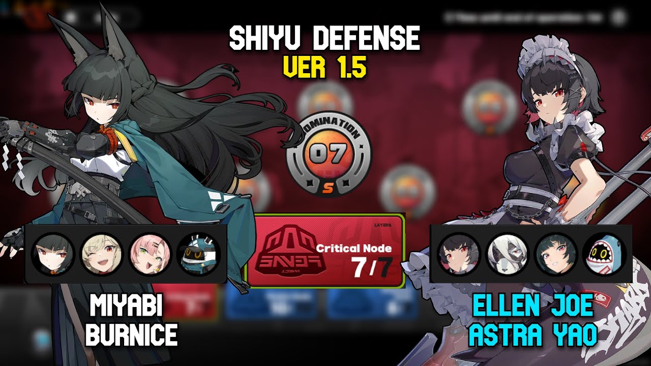 Miyabi And Burnice & Elllen Joe And Astra Yao| Shiyu Defense 1.5 | Zenless Zone Zero |