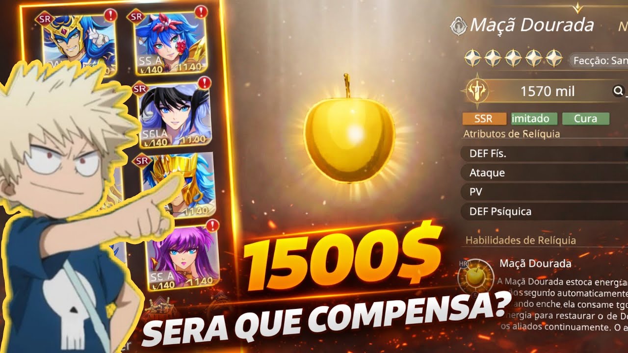 COLOQUEI A MAÇÃ DOURADA DO SAINT SEIYA EX NO MAXIMO 