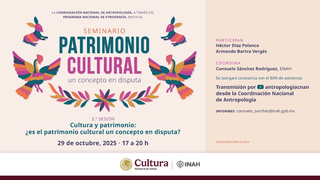 29 de octubre de 2025. Seminario Patrimonio cultural, un concepto en disputa