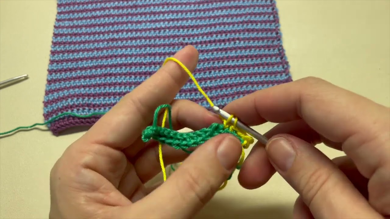 Haak tutorial: Pannenlap 2: Gehaakt in 2 kleuren dubbel haakwerk #haken #crochet