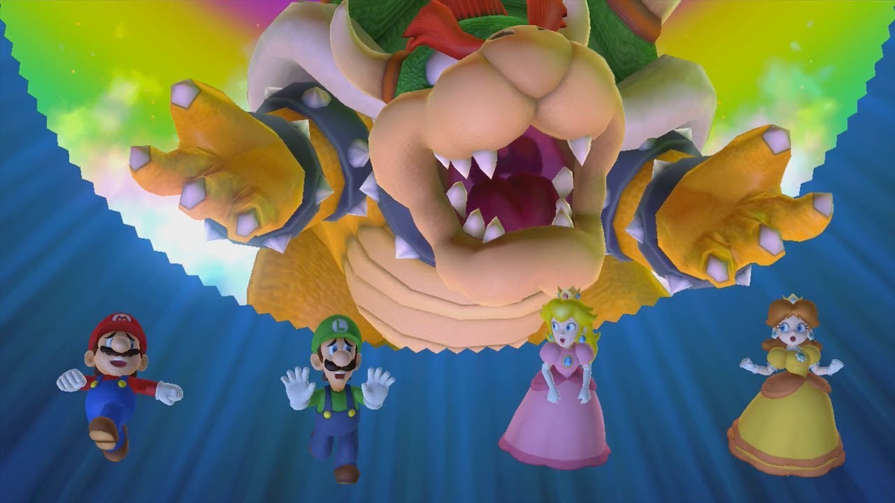 Mario Party 10 - Bowser Party - Mushroom Park - Mario vs Luigi vs Peach vs Daisy