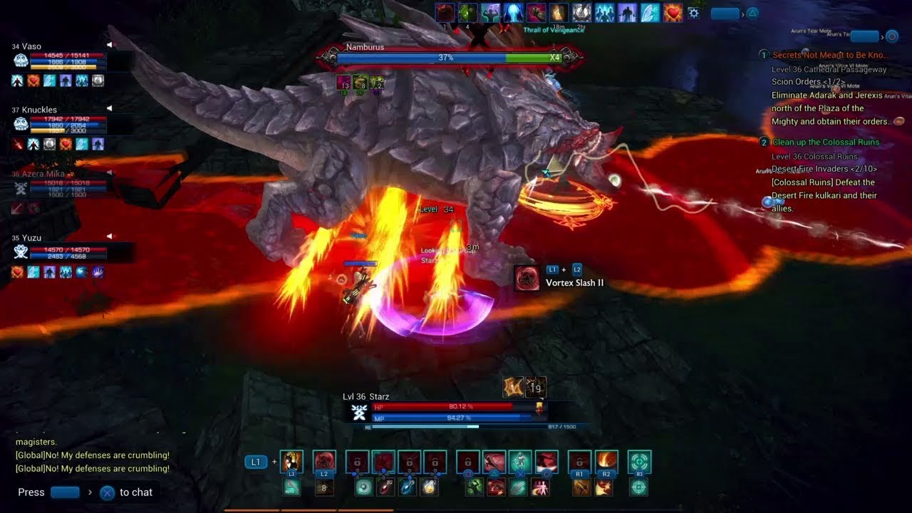 Tera PS4 TTS   Saravash's Ascent  Warrior PoV