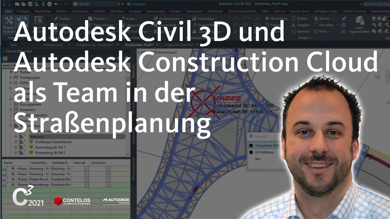 Autodesk Civil 3D und Autodesk Construction Cloud als Team in der Straßenplanung