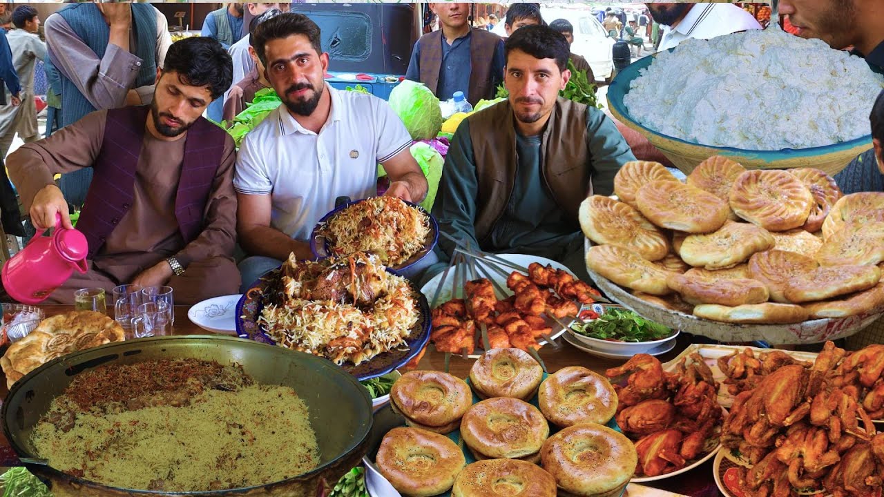 Afghani Pulao, Kebab, Takhar AFG, گزارش افغان ویزیت، قابلی پلو، هوتل شاه محمود