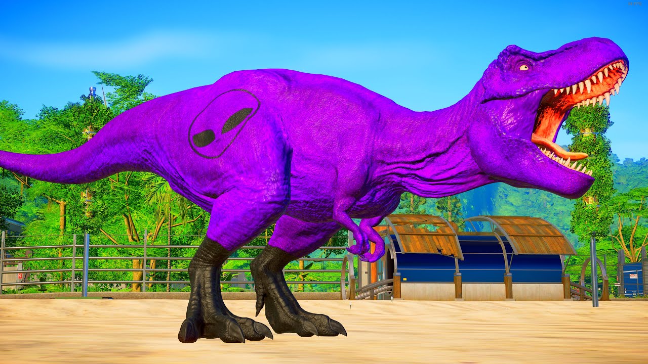 TIRANOSSAURO REX ROXO vs DINOSSAURO do HULK | Jurassic World Evolution 🦖 Jogo de Dinossauro 4K
