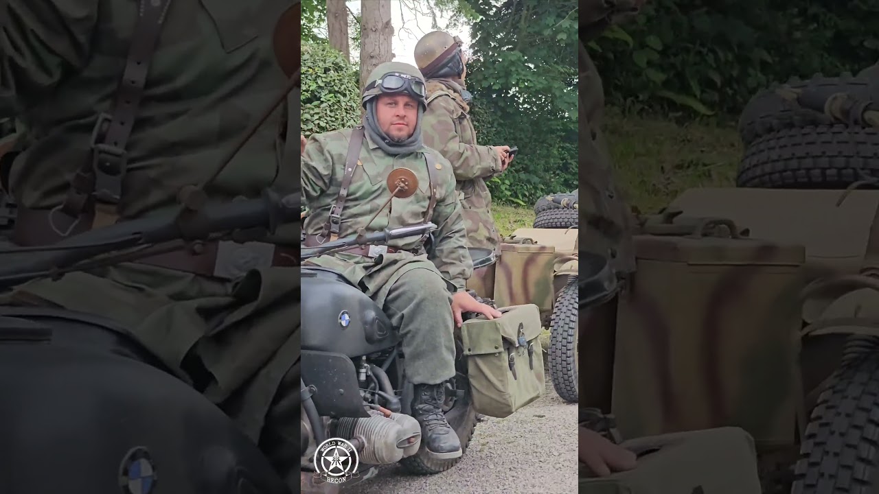 Behind the Lines German Soldiers Rest with Motorbikes in Normandy #ww2 #history #rememberinghistory