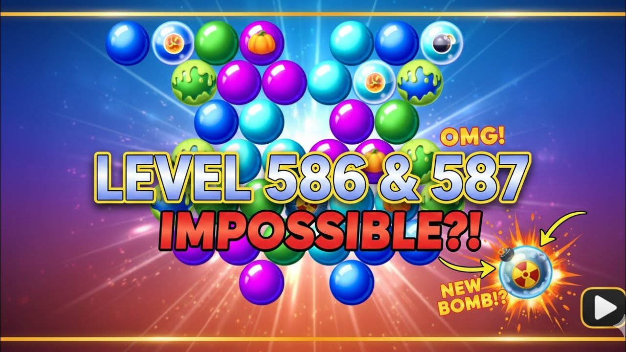 &ldquo;Bubble Shooter Levels 586-587 | Hard Levels Solved | Android & iOS Gameplay&rdquo;
