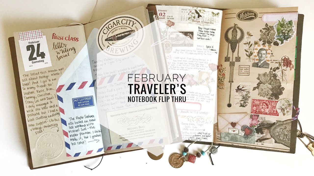 February Traveler’s Notebook Flip Thru
