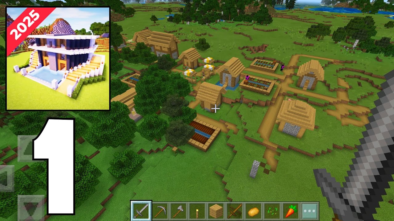 Craft World - Block Building 2025 - Survival Gameplay Part 1 - NEW START + VILLAGE!!