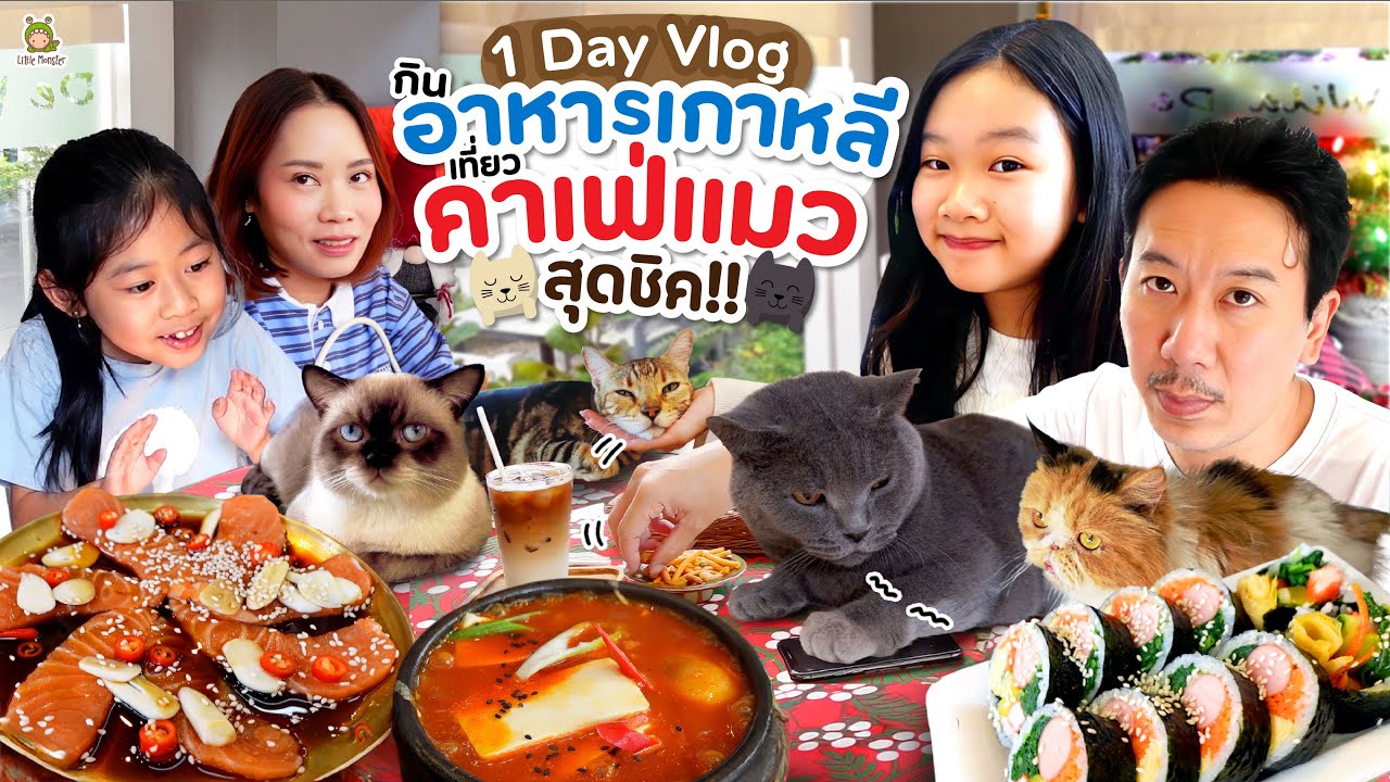 ลองไปคาเฟ่แมวครั้งแรก แมวเยอะ น่ารัก อาหารอร่อย ถูกใจจินเรนนี่!! | Little Monster