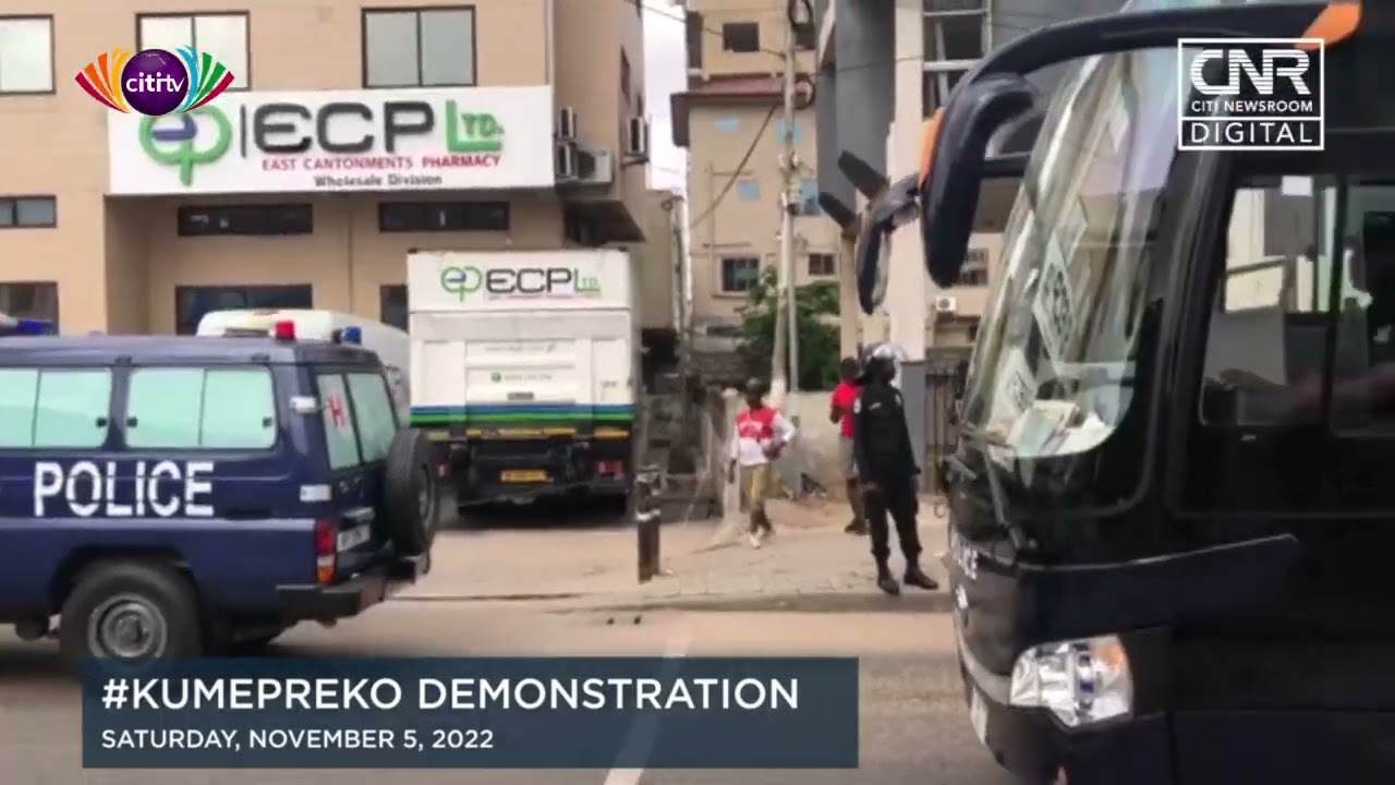 Ghana Police Service provides security for #Kumepreko protesters | Citi Newsroom