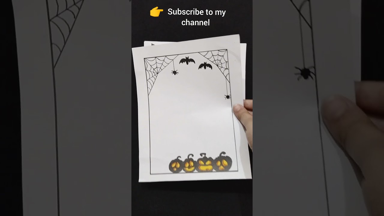 5 Horror Border Design || Border Design For Project File 👻🦇🤡🎃 #art #drawing #like #borderdesigs