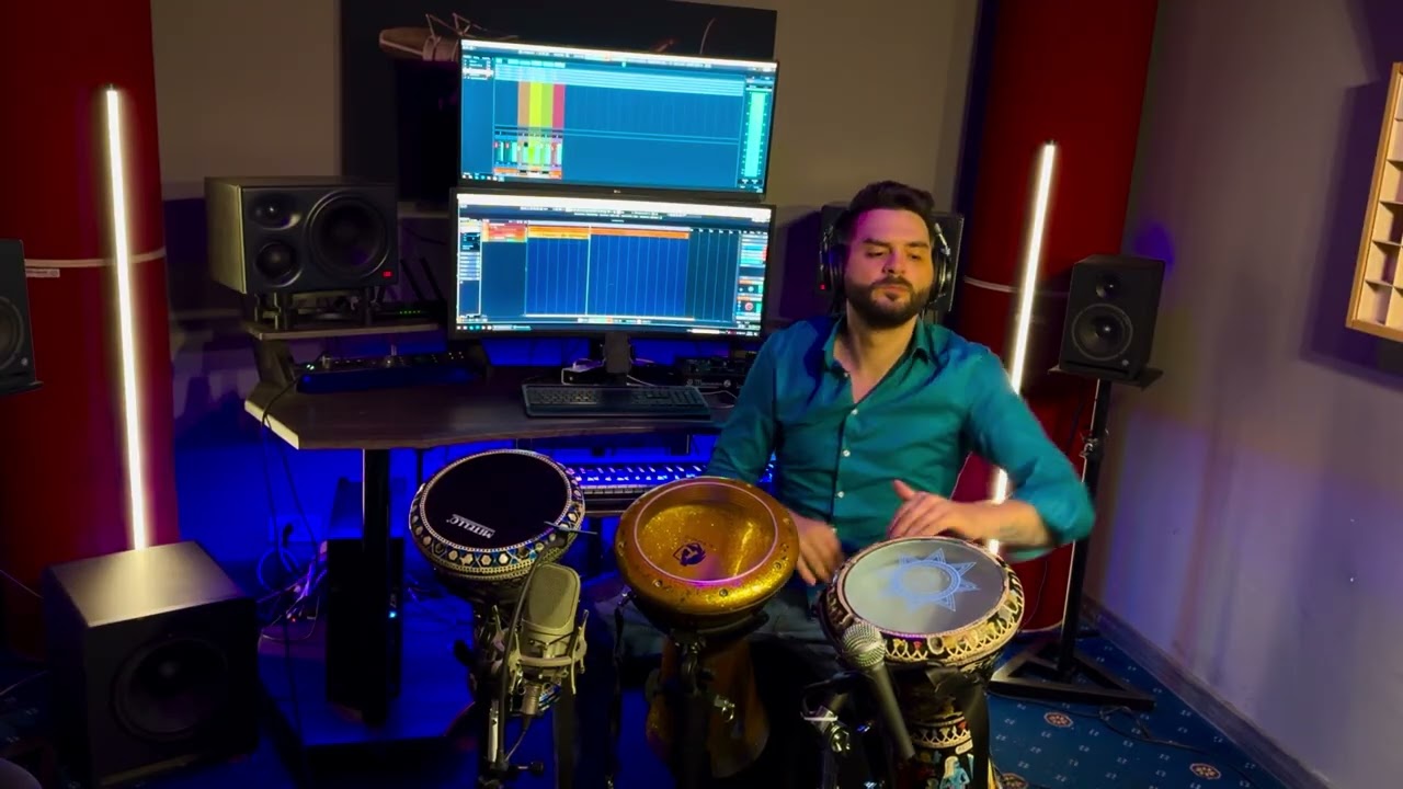 Playing 3 Darbukas at the Same Time on House Music