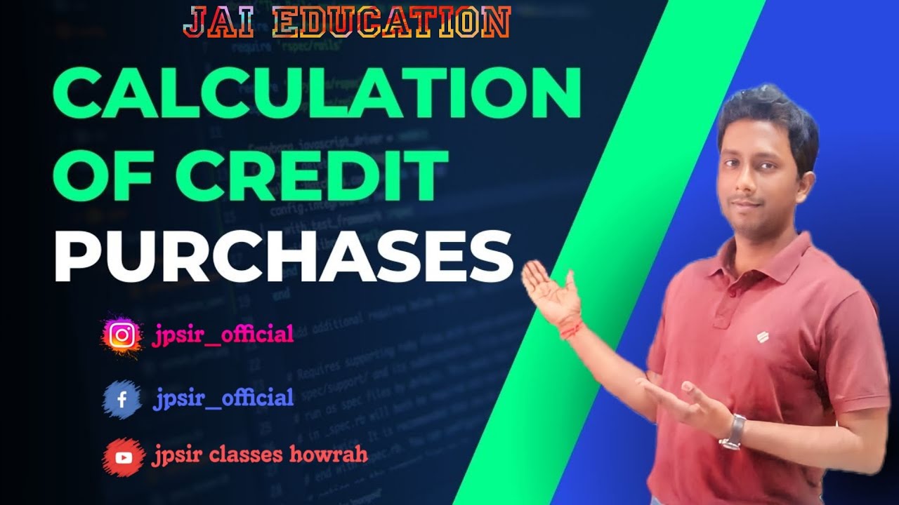 Credit purchases (single entry system)class-11 #commerce #study #education