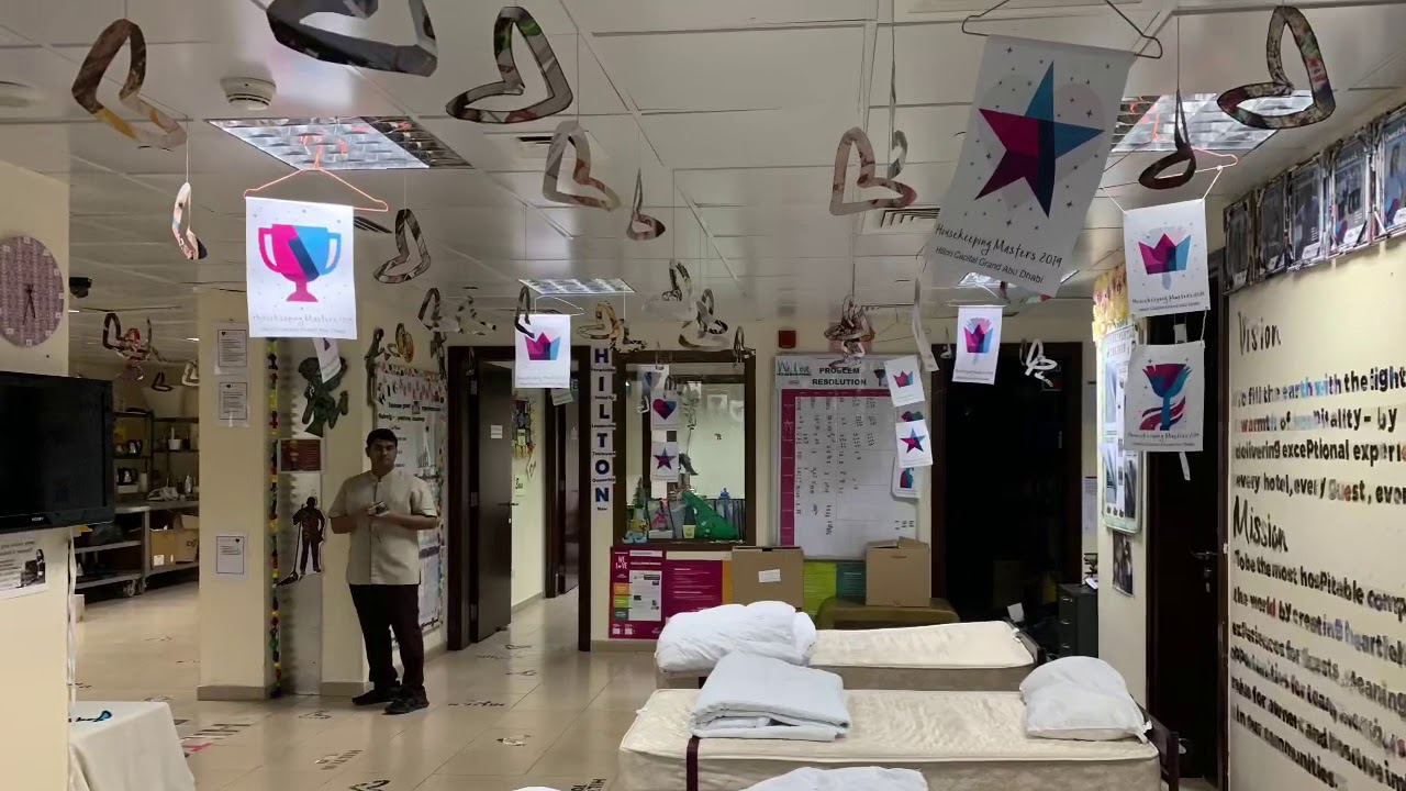 Housekeeping masters . Bed making competition